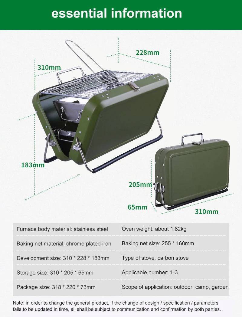 Folding Portable BBQ Grill for Outdoor Cooking – Compact Design