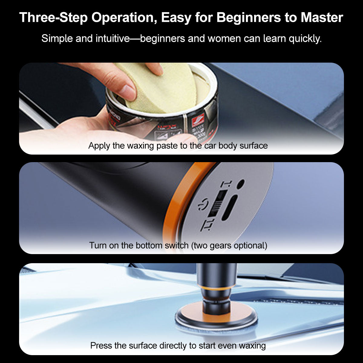 Portable Cordless Car Polishing Kit - Efficient and Strong