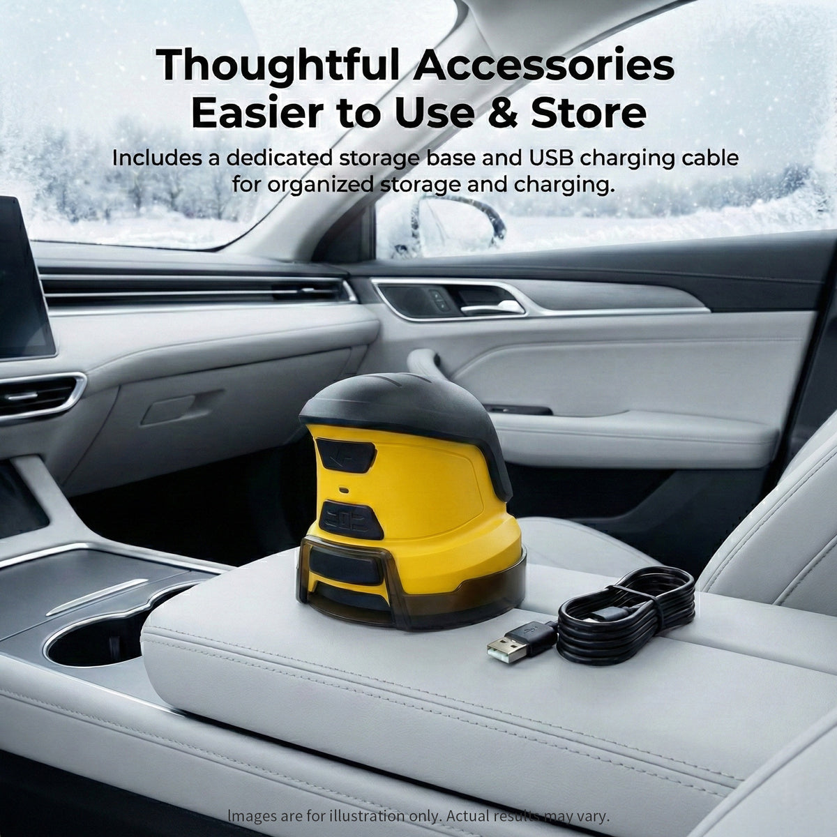 Battery-Powered Ice Scraper for Car Windows
