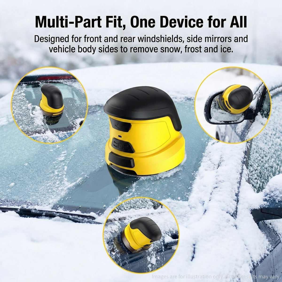 Battery-Powered Ice Scraper for Car Windows
