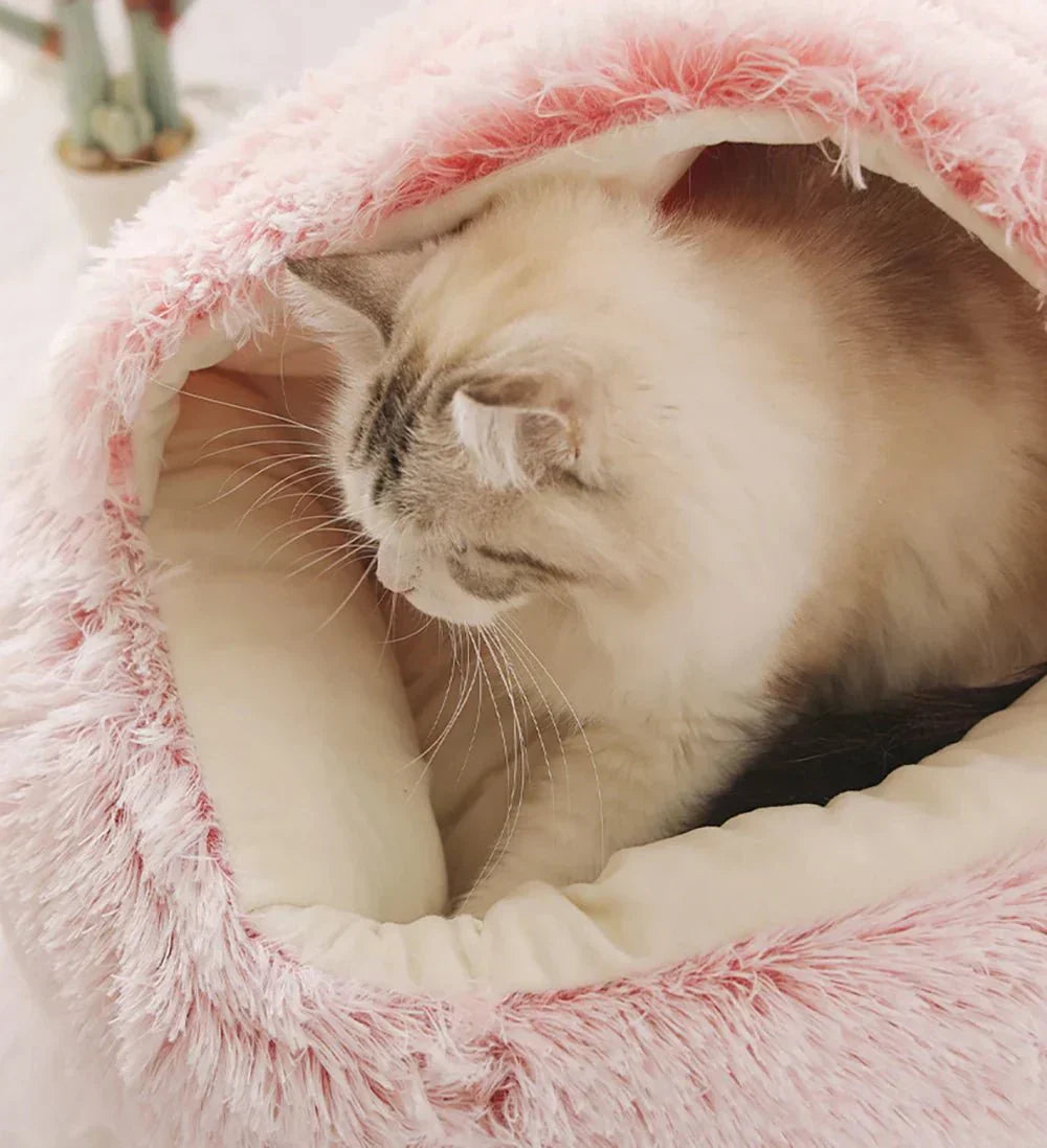 Calming Pet Bed for Dogs and Cats - Cozy Nest for Anxious Animals