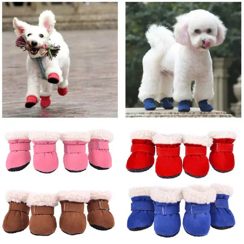 Waterproof Dog Boots with Non-Slip Traction for Winter Protection