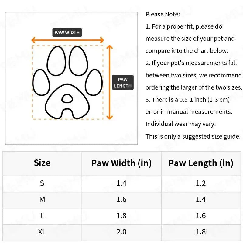 Waterproof Dog Boots with Non-Slip Traction for Winter Protection