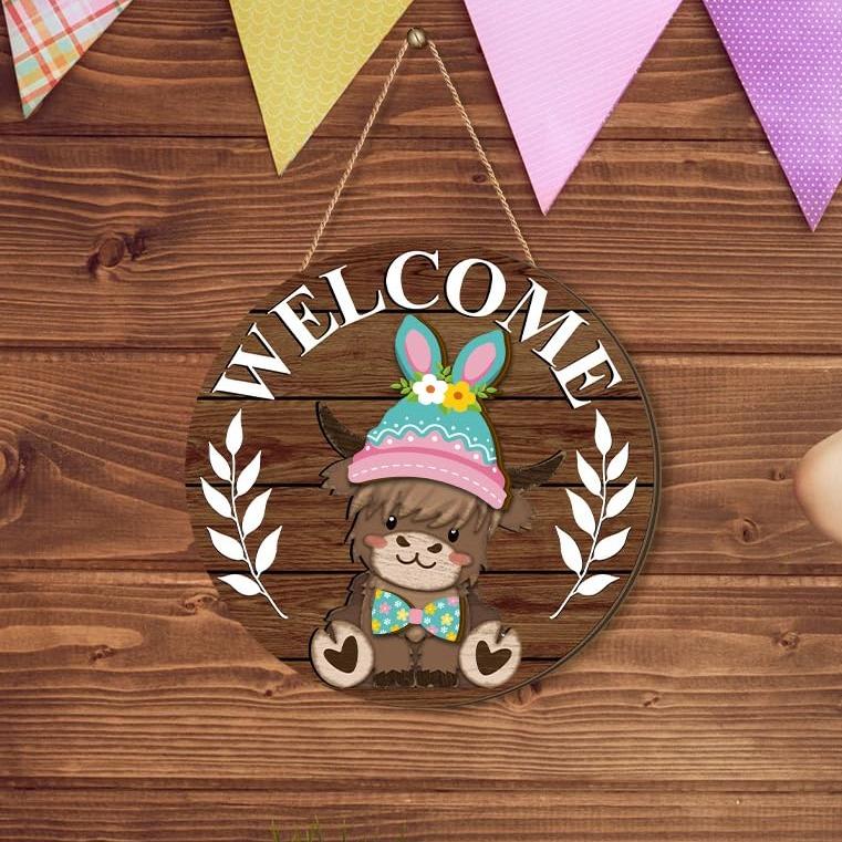 MagniCharm™ Highland Cow Sign — Transform Your Home with Fun, Festive Flair All Year Long
