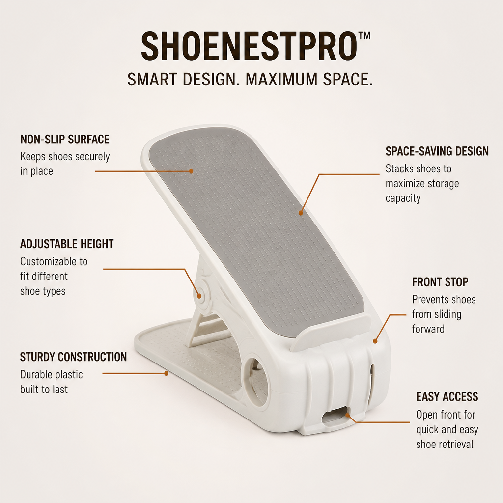 ShoeNestPro™ — Instantly Free Your Space and Showcase Your Shoes in Perfect Shape