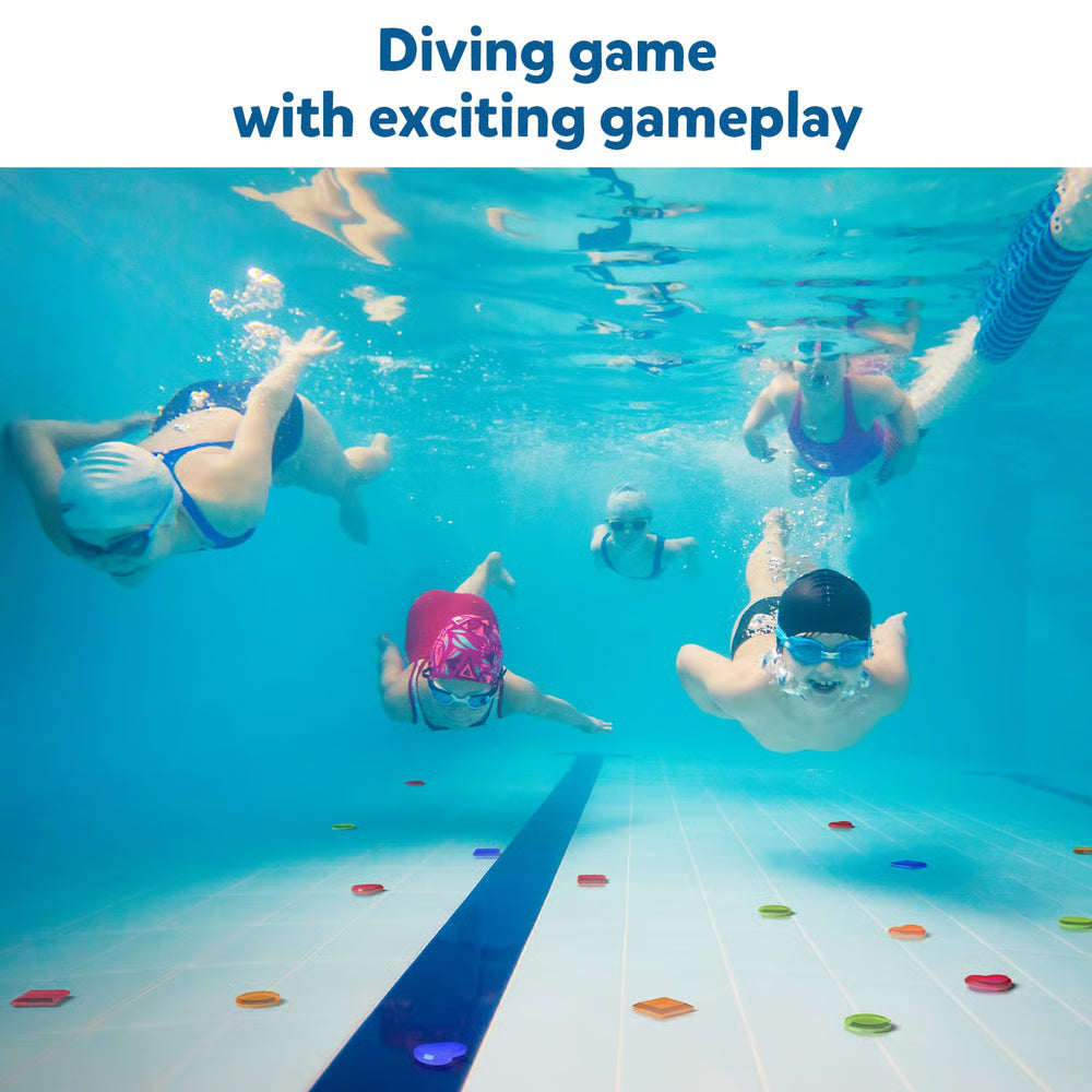 Underwater Pool Treasure Game with Waterproof Gems and Cards