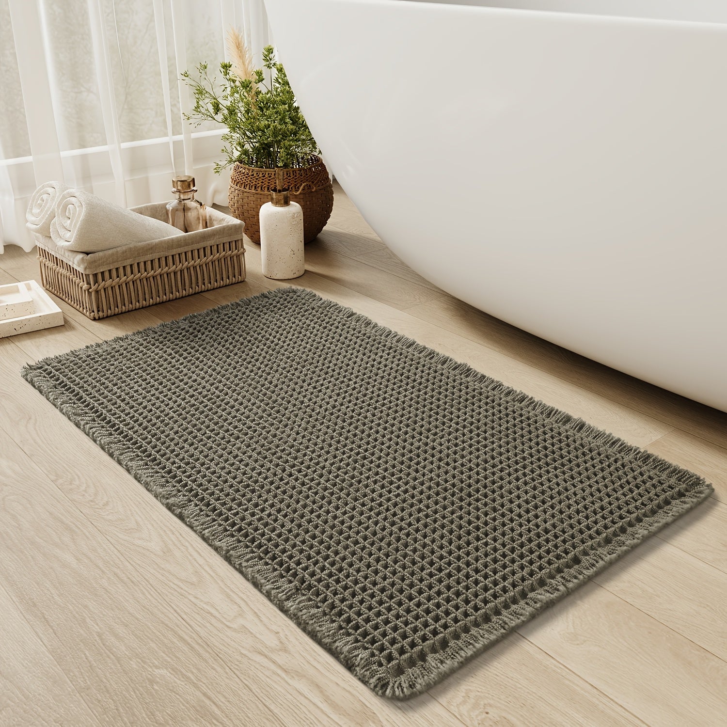 Quick-Absorbent Bath Mat for Instant Water Absorption