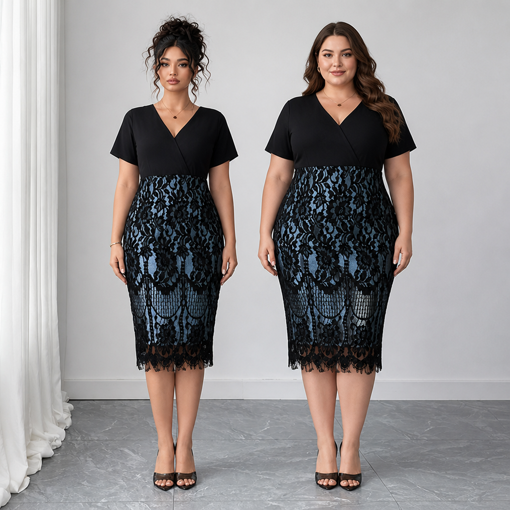 LuminaFleur™ Lace Evening Dress — Unleash Stunning Confidence with Every Curve You Own