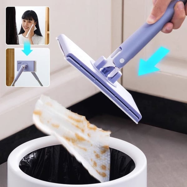 Floor Cleaner | Flat Mop with 360° Rotating Head | Touchless Pad Replacement | MopMate