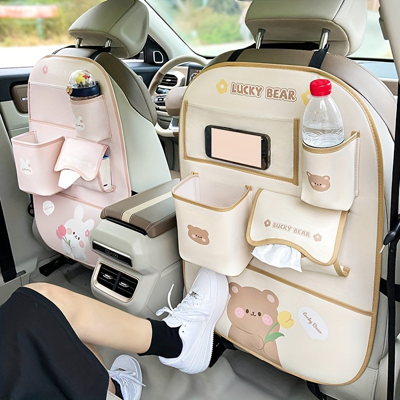 Car Back Seat Organizer with Multiple Compartments