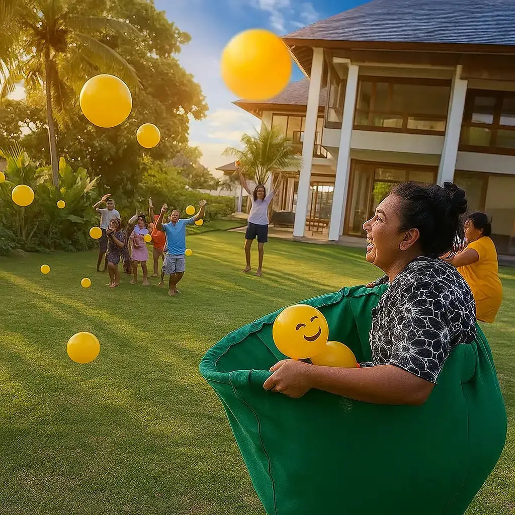 Giant Trousers Outdoor Play Sets Featuring Bouncing Balls