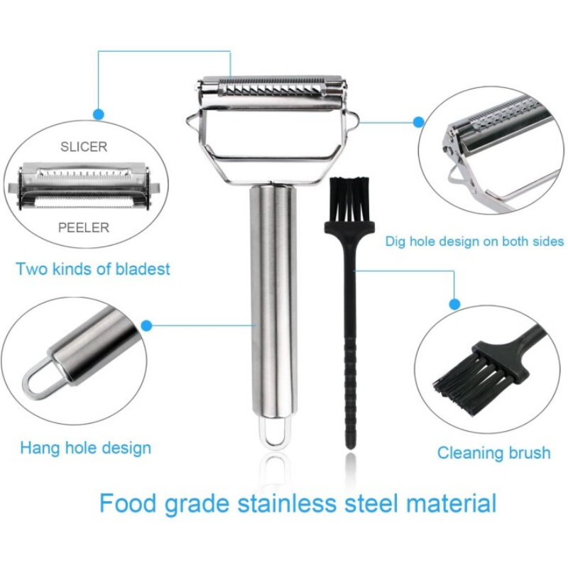 Vegetable Peeler | Dual Blades | Stainless Steel | Kitchen Cutter