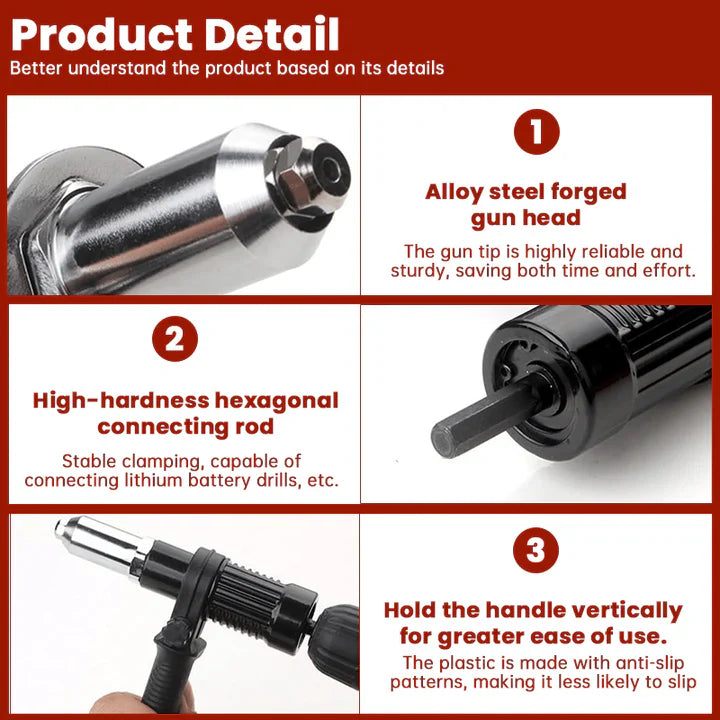 Adapter for Cordless Drill – Rivet Tool