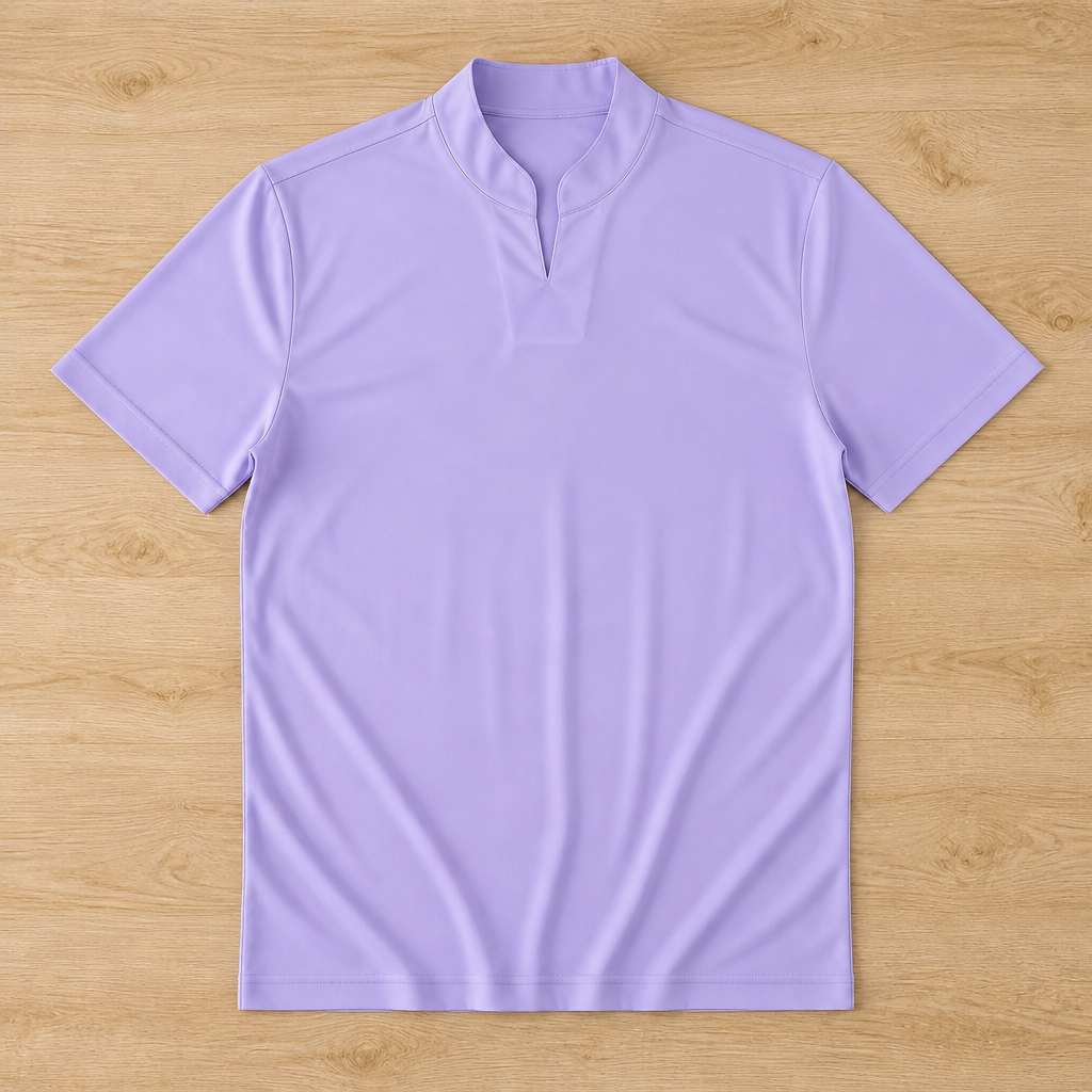 StratoFlex™ – Slim-Fit Performance Tee with Notched Stand Collar