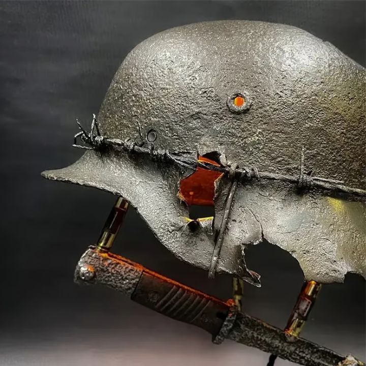 Vintage Helmet Lamp - Illuminate Your Home with Historical Charm