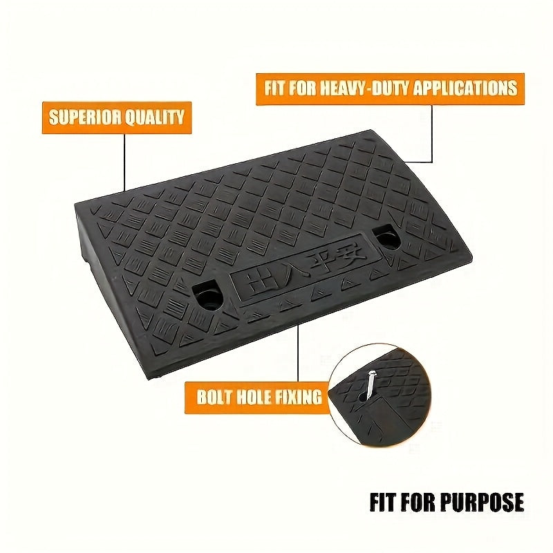 Set of 2 Curb Ramps, 10 cm Height, Made of PE
