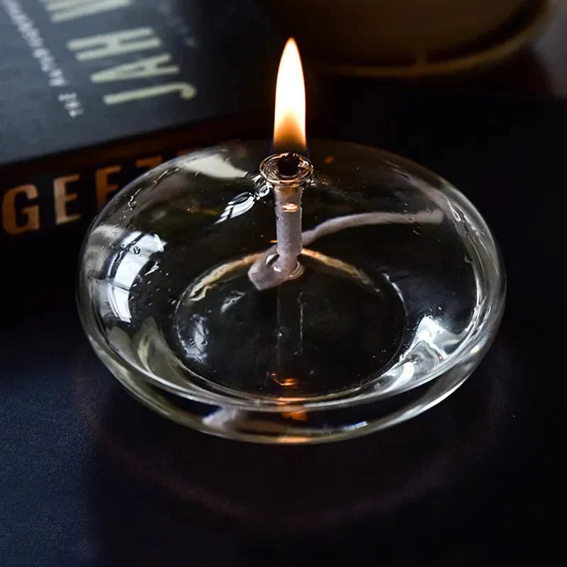 Glass Lantern Oil Lamp