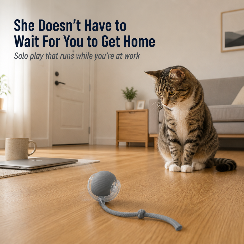 WildTail™ — Get Your Bored Indoor Cat Chasing & Pouncing Again