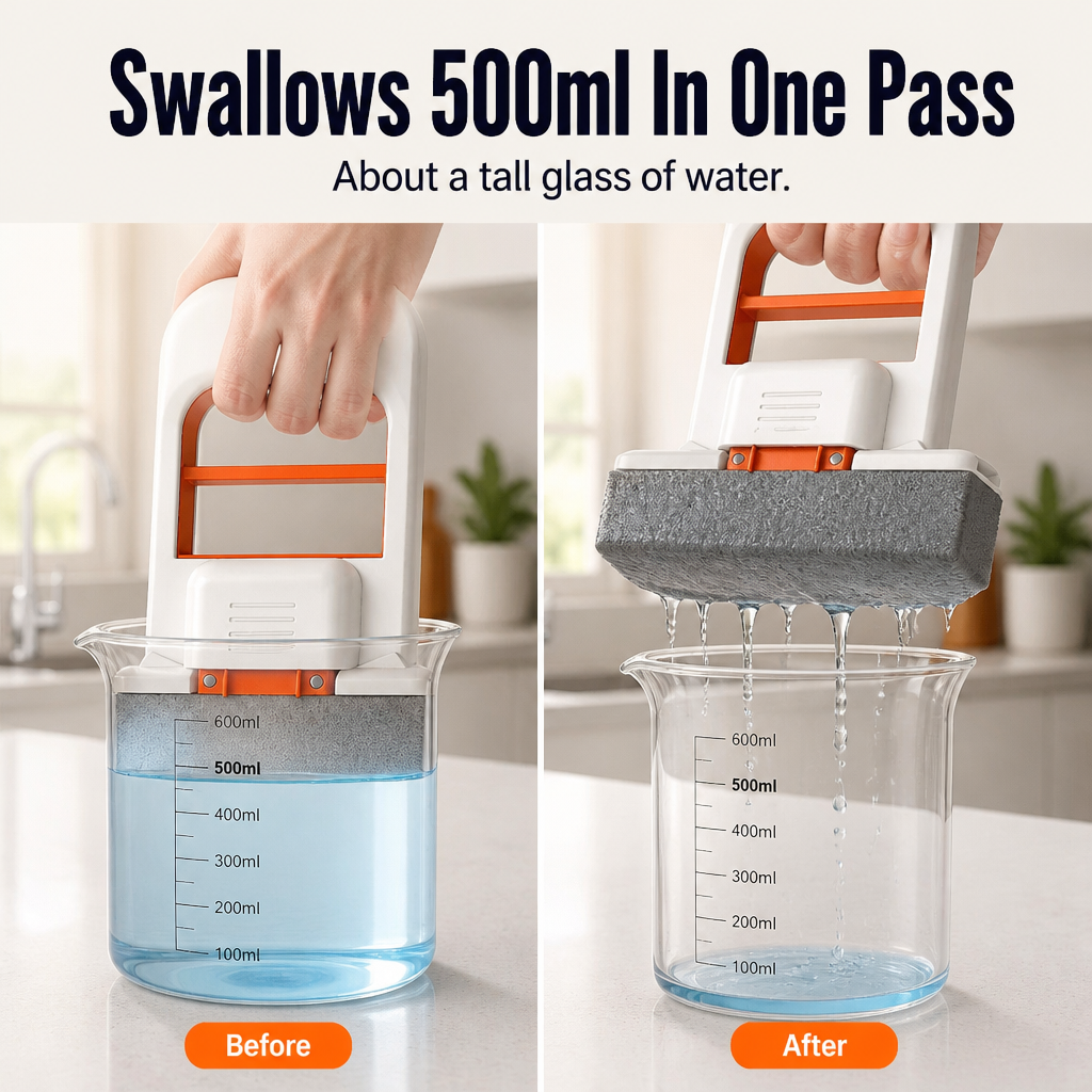 SwiftMop™ — Wipe Counters, Sinks & Bathroom Splashes Spotless in Seconds