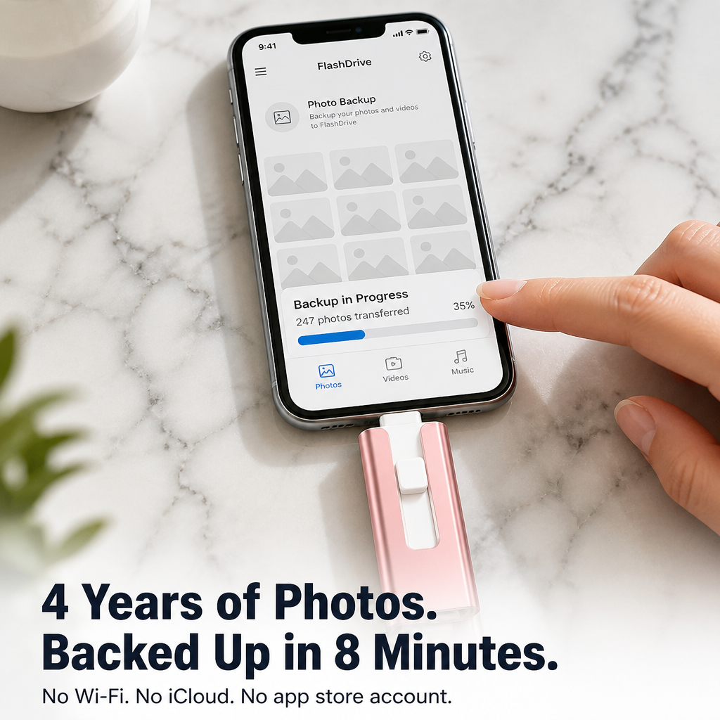 FlashVault™ — Free Up Your iPhone in Seconds Without Deleting a Single Photo