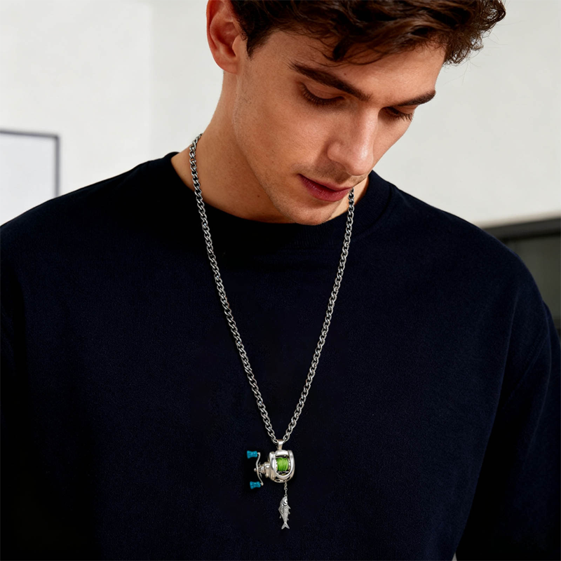 Showcase Your Passion for Fishing with a Stylish Heart Pendant