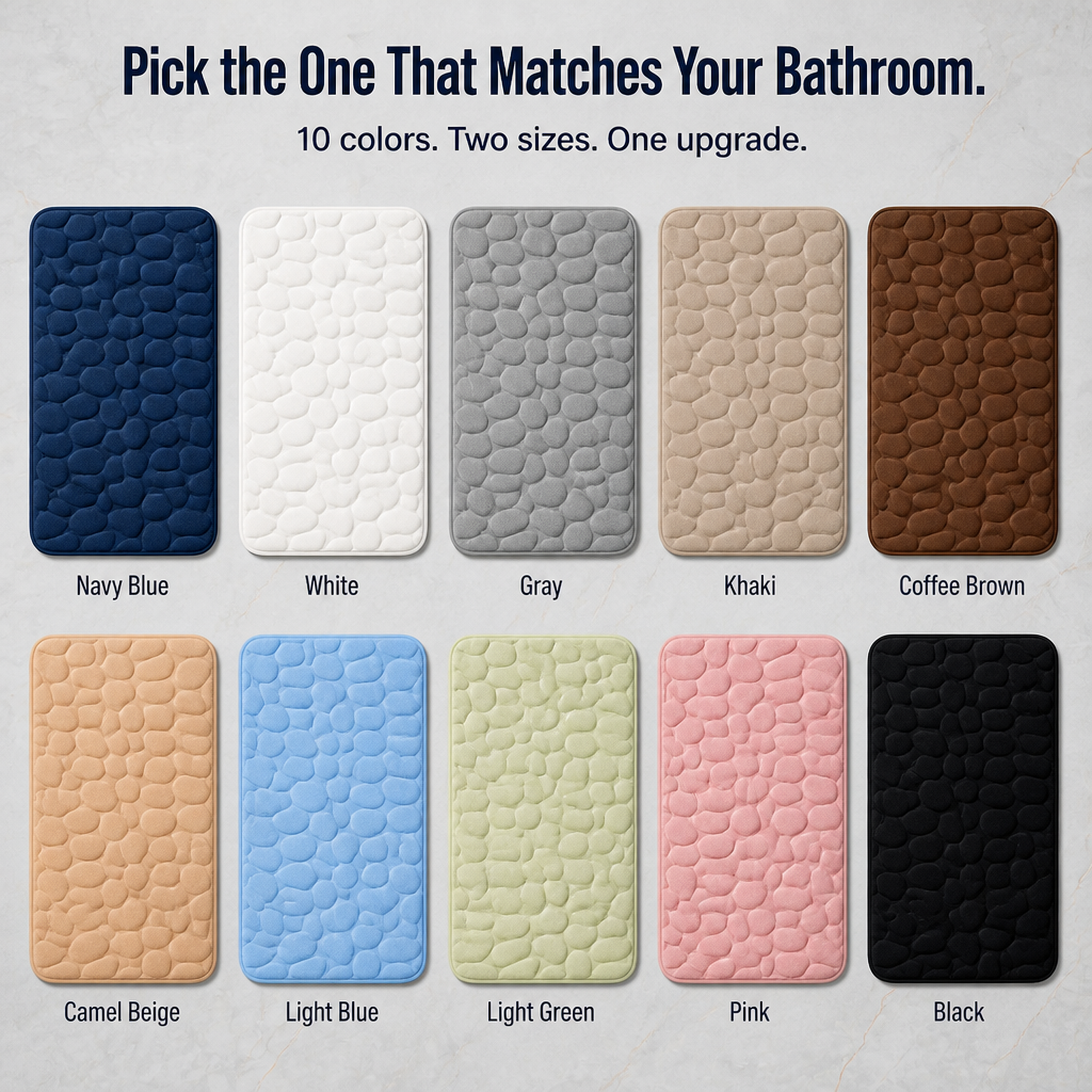 EverLux™ — Step Onto Plush Cobblestones That Grip Tile and Dry in Seconds