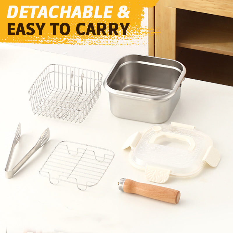 Stainless Steel Deep Fryer – Enjoy Crispy, Healthy Meals Anywhere Effortlessly!