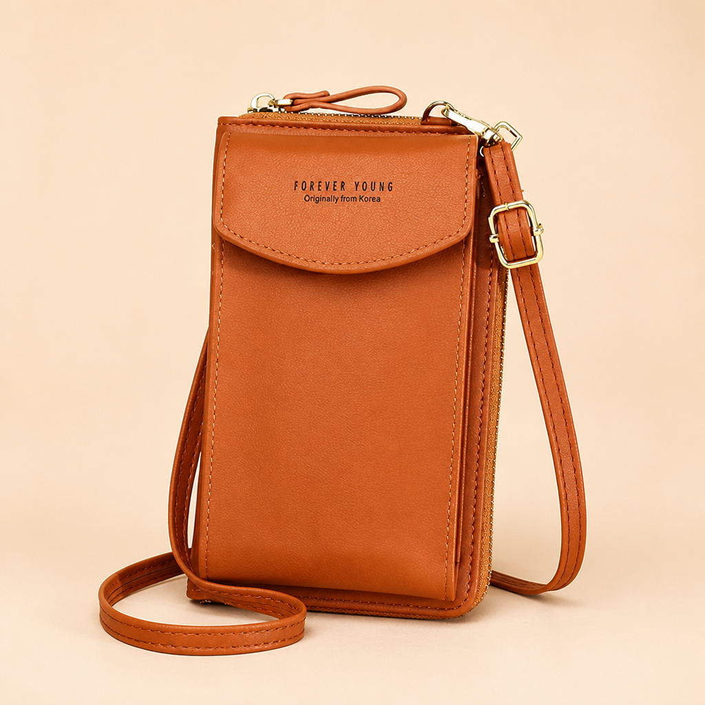 AeroStride™ – Slim Crossbody Phone Bag with Built-In Card Wallet