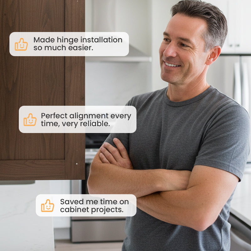 EdgeCraft™ Magnetic Hinge Jig — Nail Perfect Cabinet Doors with Effortless Precision Every Time
