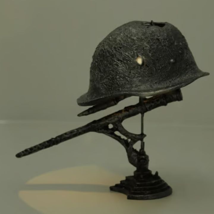 Vintage Helmet Lamp - Illuminate Your Home with Historical Charm