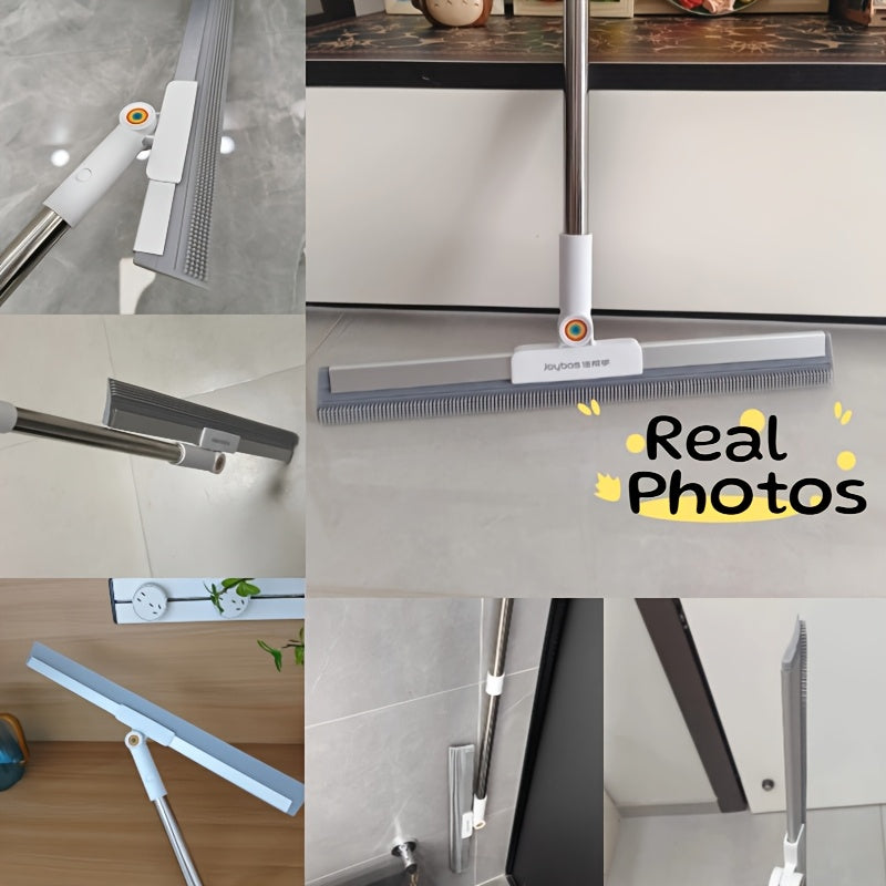Floor Mop with Rubber Lip and TPE Bristles