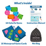 Underwater Pool Treasure Game with Waterproof Gems and Cards