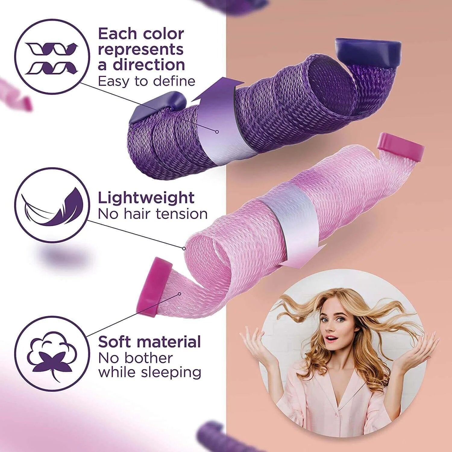 WaveWhisper™ — Wake Up to Naturally Stunning, Damage-Free Curls That Last (30 pcs)