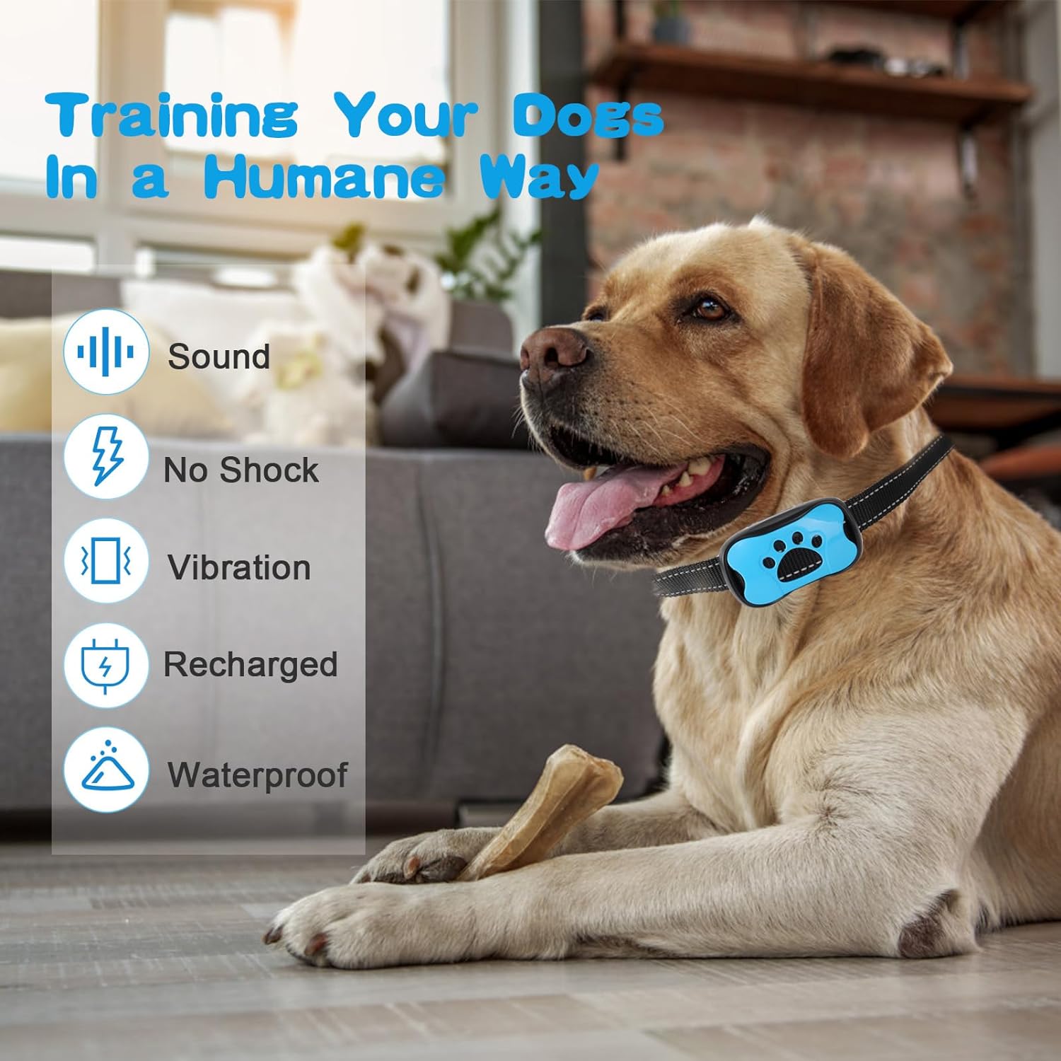 Smart Bark Control Collar for Dogs - Humane Anti-Bark Device