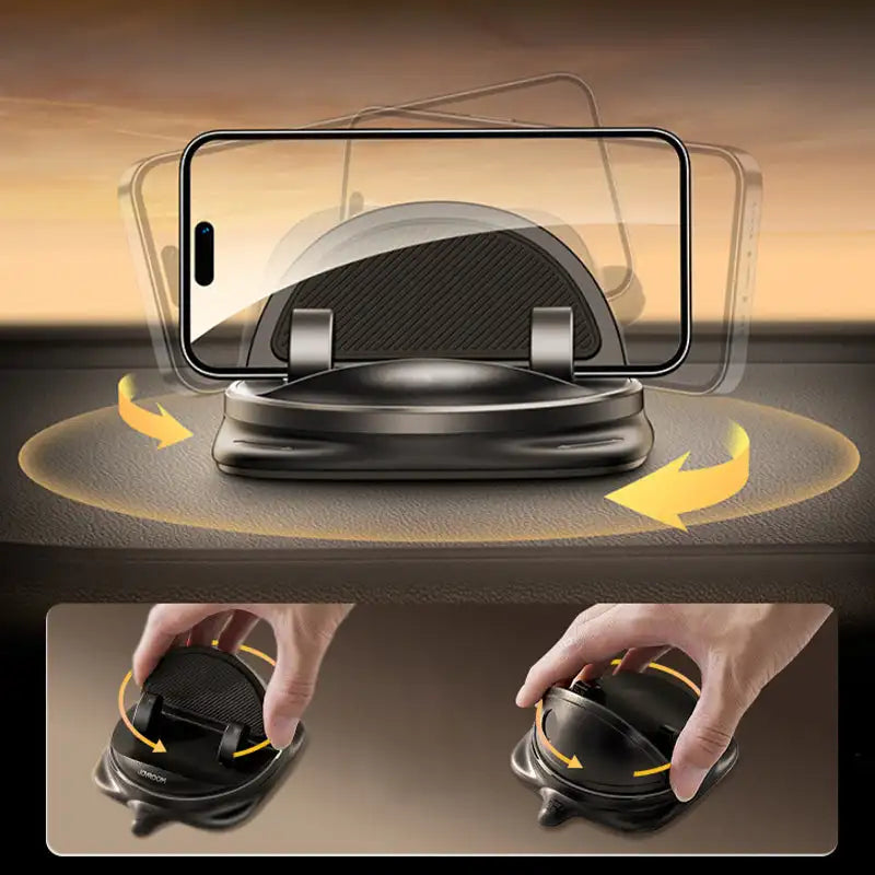 Universal Car Phone Mount – 360° Rotating Dashboard and Vent Holder
