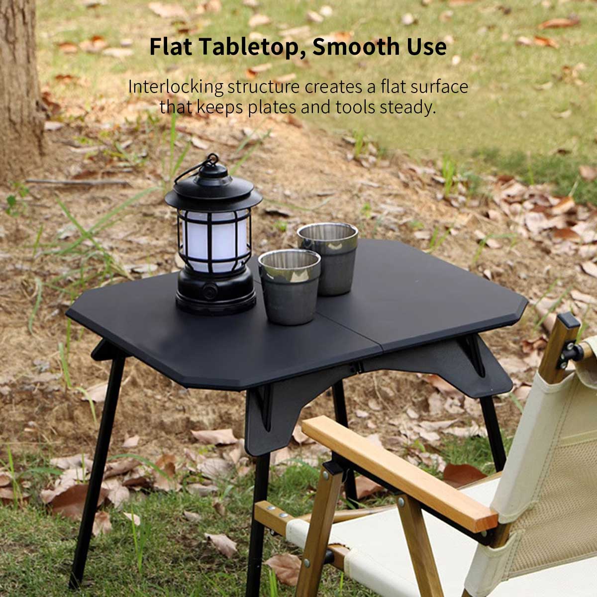 Lightweight Folding Camping Table with Adjustable Height