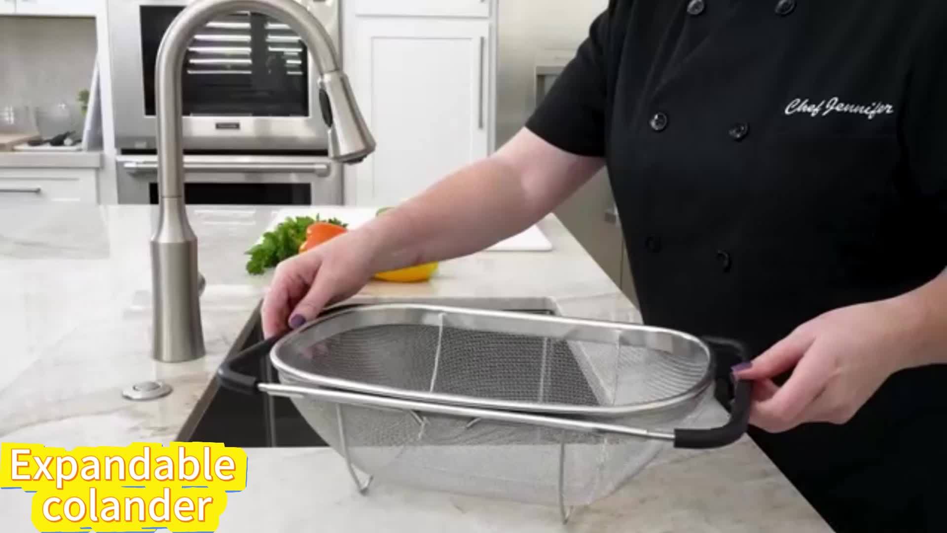 Retractable Stainless Steel Sink Strainer