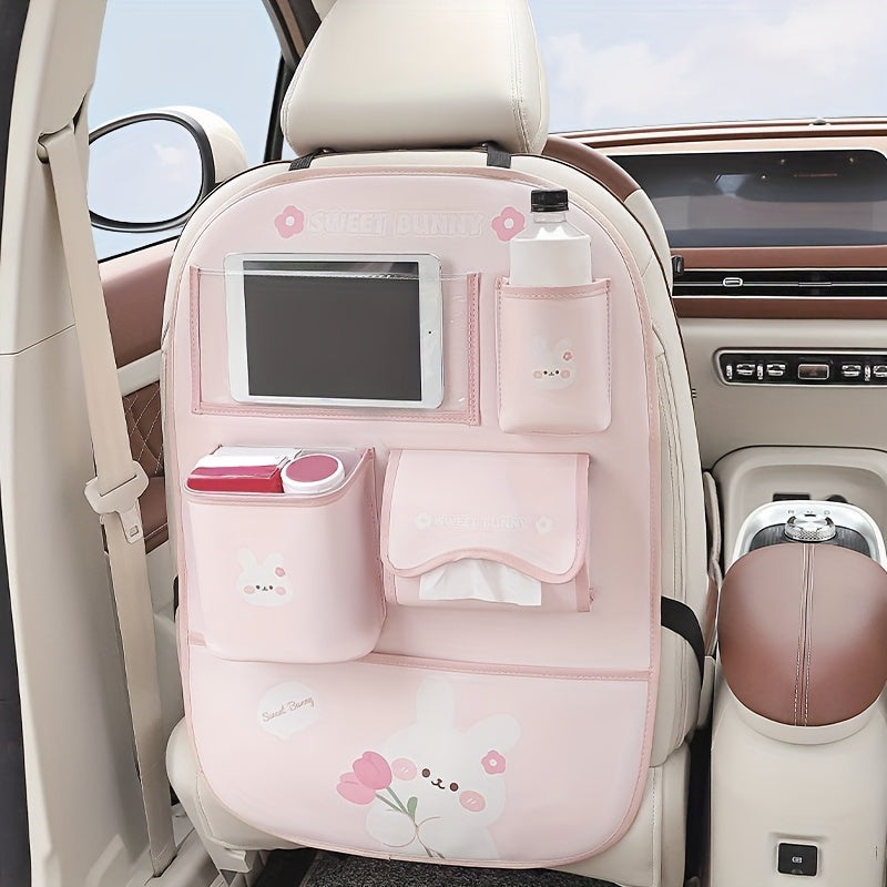 Car Back Seat Organizer with Multiple Compartments
