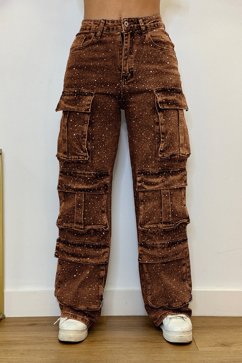 Sky-High Waist Wide Leg Cargo Jeans™ — Own Every Step with Unstoppable Confidence and Street-Smart Edge