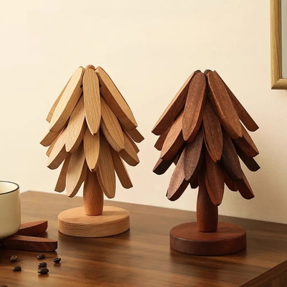 4-Piece Bamboo Coaster Set