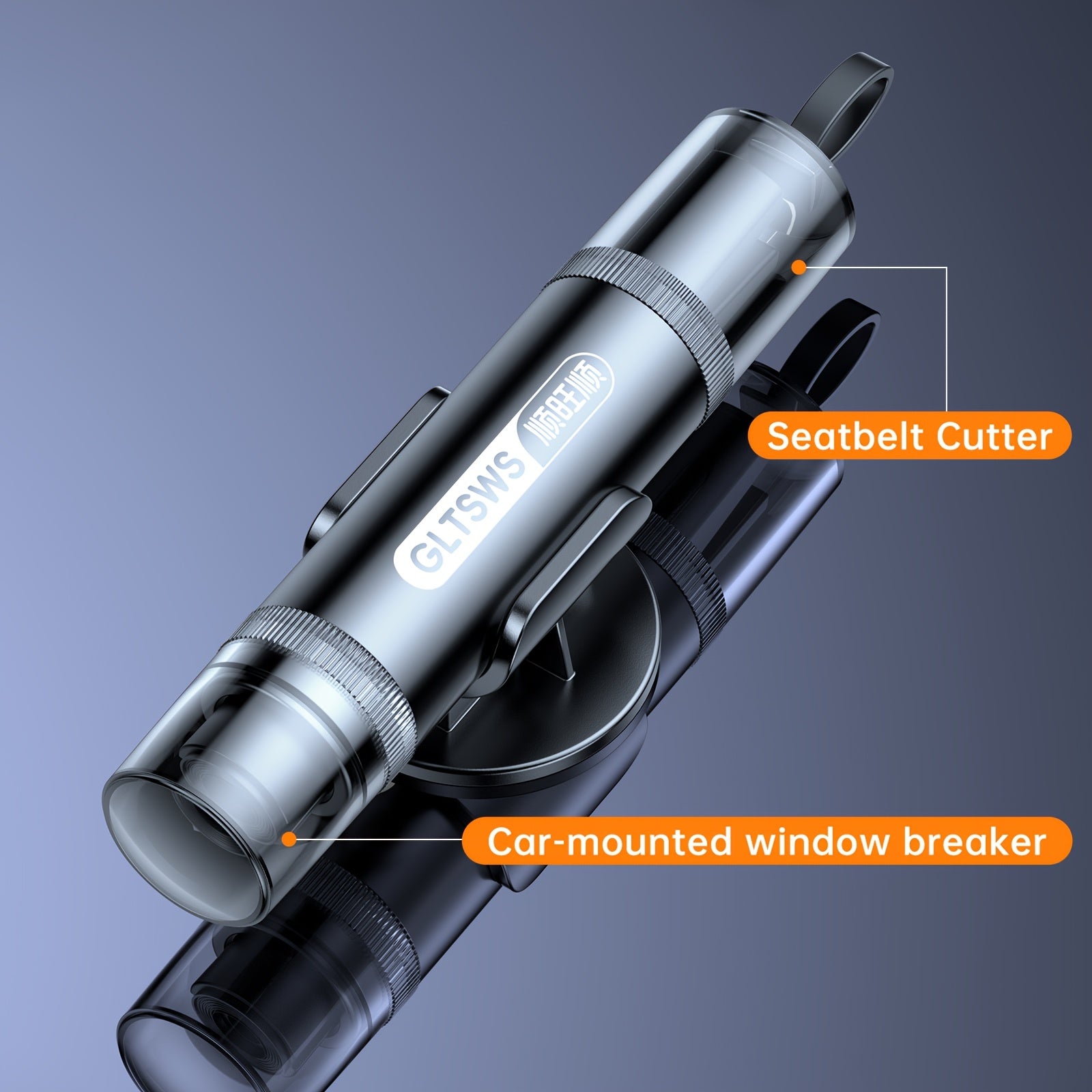 Emergency Car Rescue Hammer with Seatbelt Cutter
