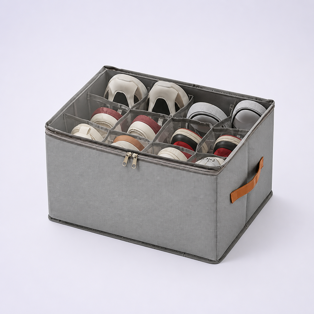 SlipNest™ Fabric Shoe Organizer — Transform Clutter into Calm and Find Every Pair Instantly