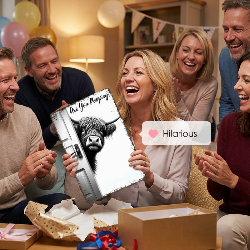 RustiCow™ Smile Sign — Turn Your Bathroom Into a Joyful, Unforgettable Conversation Starter