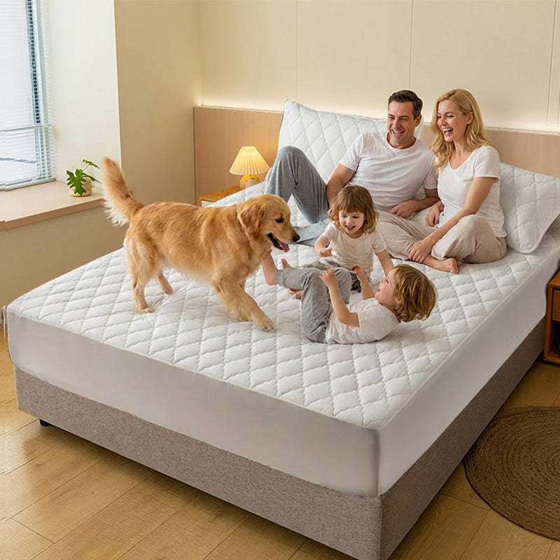 FortiRest™ Bedding Set — Sleep Soundly with Plush, Waterproof Protection That Never Shifts