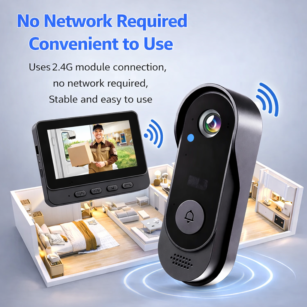 Doorbell Camera | Real-Time View and Two-Way Talk | Night Vision Enabled | RingCam