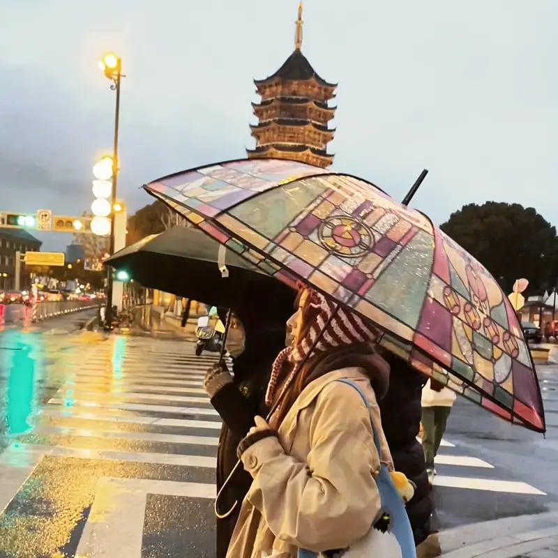 VitraLuxe™ Prism Umbrella — Turn Every Rainy Day into a Dazzling Style Celebration
