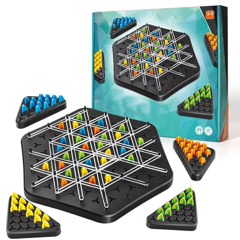 Chain Triangle Puzzle Game – Sophisticated Logic Game for 2–4 Participants
