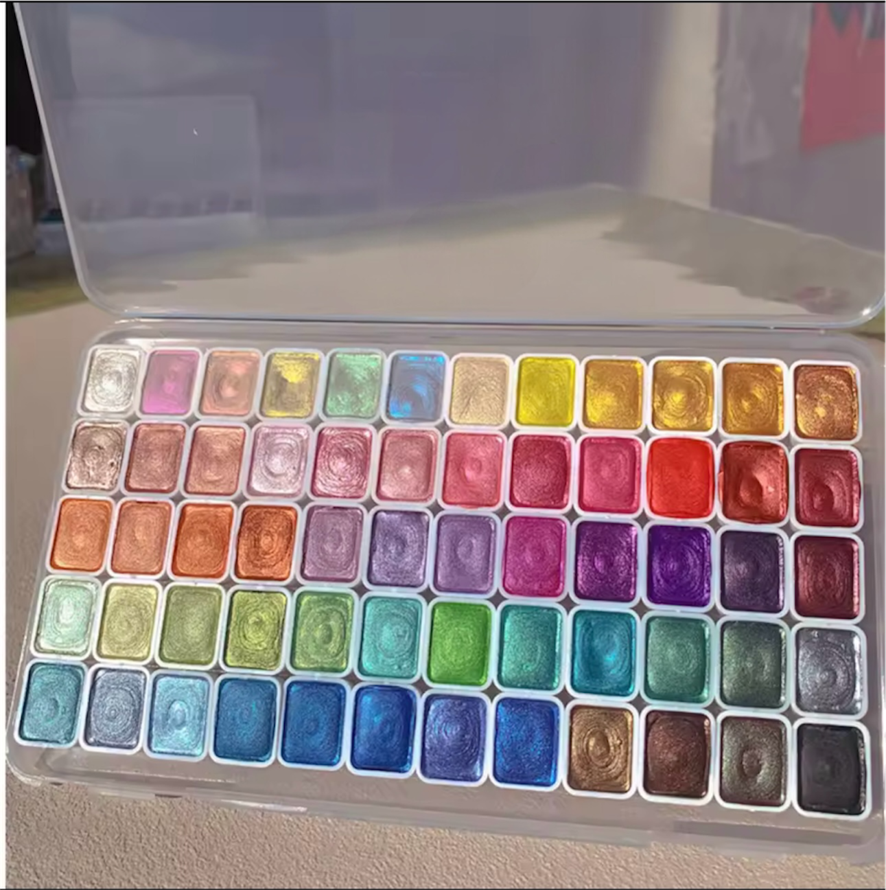 RadiantFlow™ Watercolor Set — Ignite Your Creativity with Mesmerizing, Shimmering Color Bursts