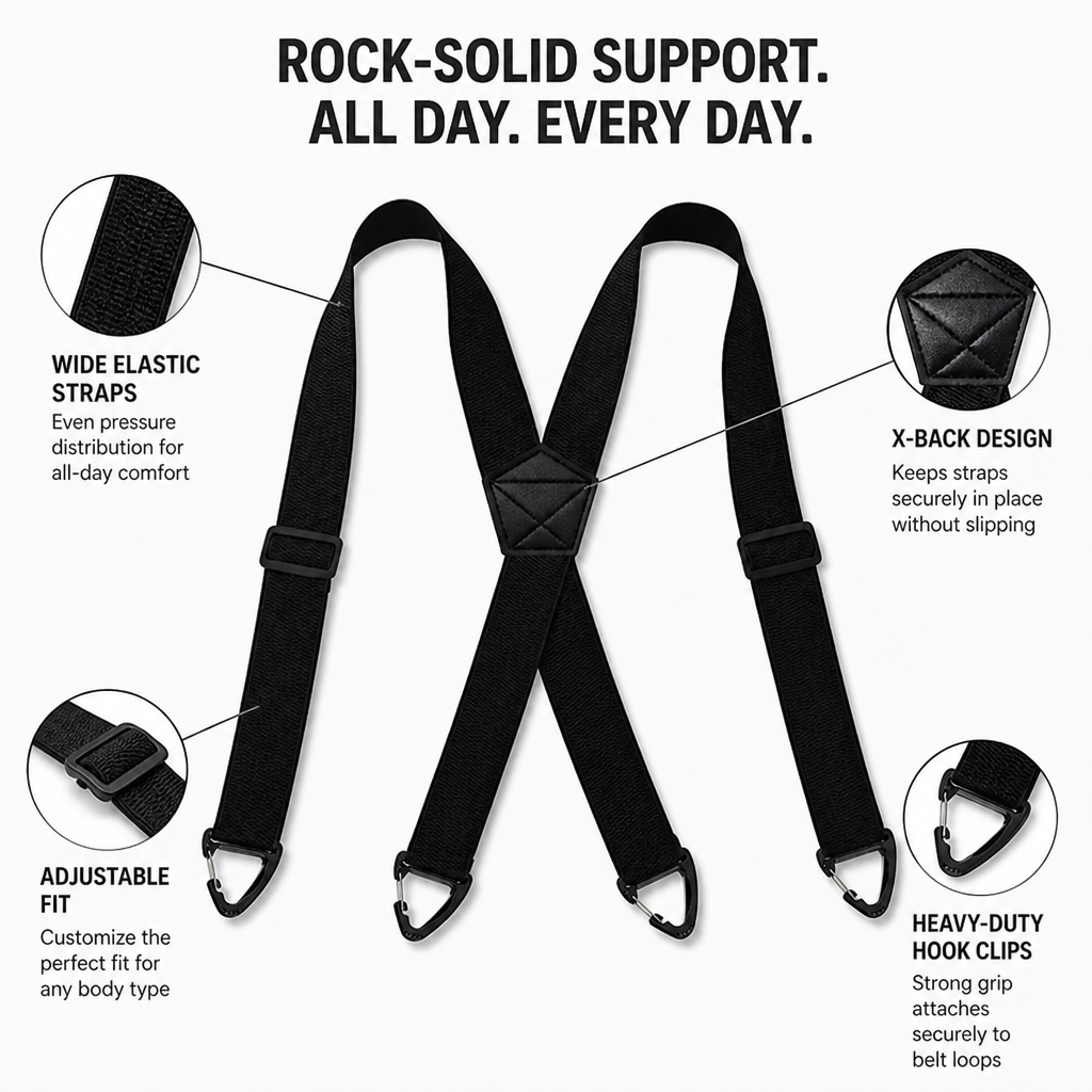 IronHold™ Suspenders — Rock-Solid Support That Never Lets You Down