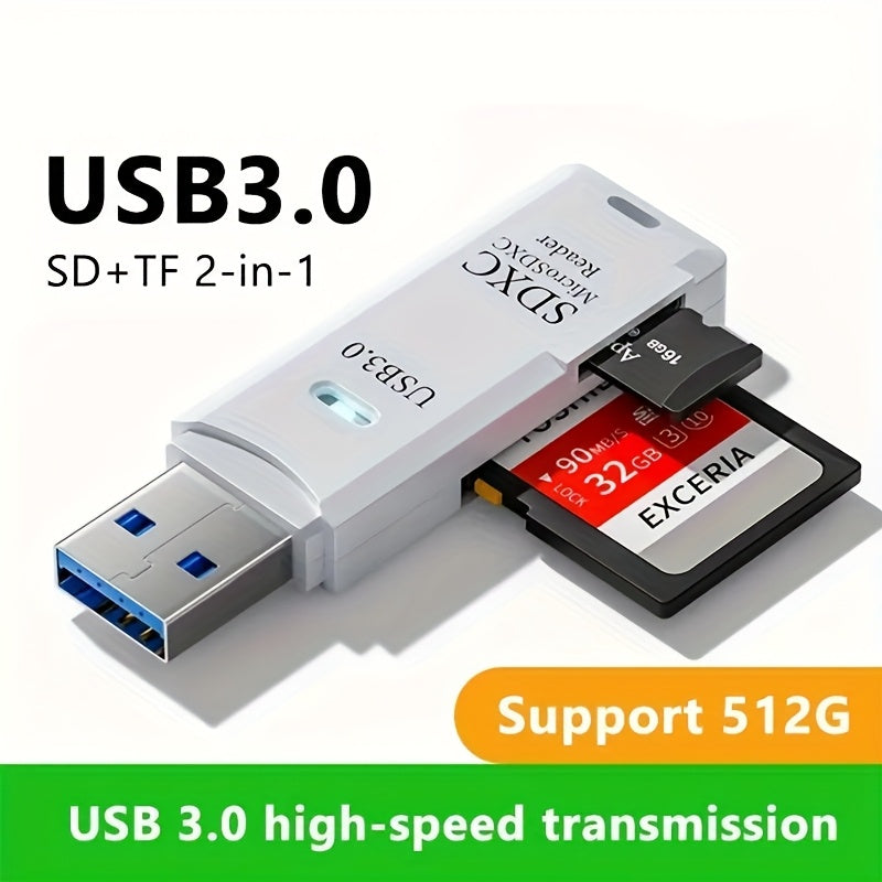 SD and MicroSD Card Reader with USB 3.0 Connectivity